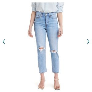 NAME YOUR PRICE • Levi's Wedgie Straight Jean Blue Distressed High Rise Size 30